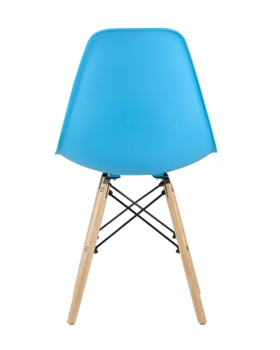 Стул EAMES, бирюзовый, 4шт./уп. (набор) УТ000003476 Stool Group, голубой/пластик, ножки/дерево/коричневый, размеры - ****460*530 фото 4