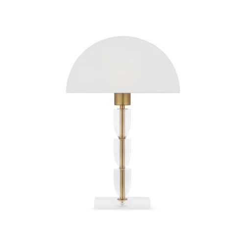Настольная лампа Prima Z034TL-01BZ Maytoni белая на 1 лампу, основание бронзовое металл в стиле современный арт-деко фото 2