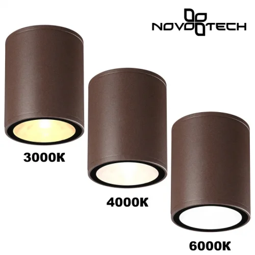 Накладной светильник LED Tumbler 359536 Novotech уличный IP65 коричневый на 1 лампу, плафон коричневый в стиле хай-тек современный LED фото 3