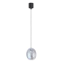 Светильник подвесной Mussels 5039/1A Odeon Light разноцветный прозрачный 1 лампа, основание чёрное в стиле современный 