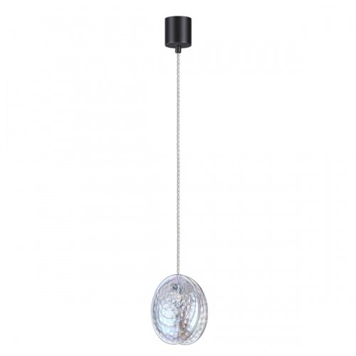 Светильник подвесной Mussels 5039/1A Odeon Light разноцветный прозрачный 1 лампа, основание чёрное в стиле современный 