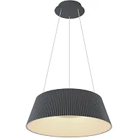 Светильник подвесной LED с пультом Crotone 48801AH-45 Globo чёрный 1 лампа, основание чёрное серое в стиле современный с пультом