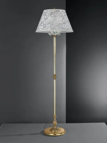 Торшер напольный  PN 9100/2 Reccagni Angelo  белый 2 лампы, основание золотое в стиле классический
