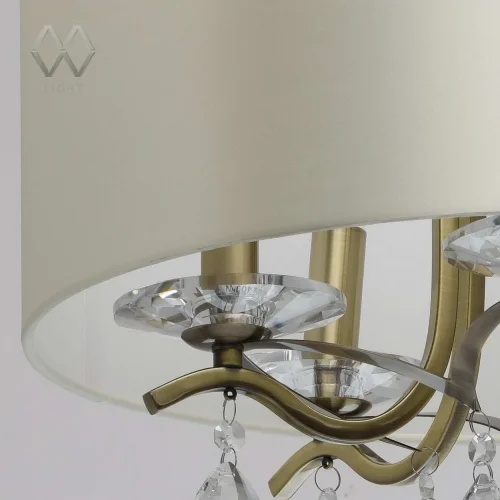 Люстра подвесная Нора 454010905 MW-Light белая на 5 ламп, основание жёлтое бронзовое в стиле классический современный арт-деко  фото 4