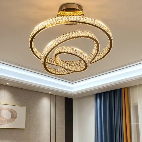 Люстра подвесная BERTOLDA B D40+60 219966-23 ImperiumLoft прозрачная на 2 лампы, основание латунь в стиле современный фото 9