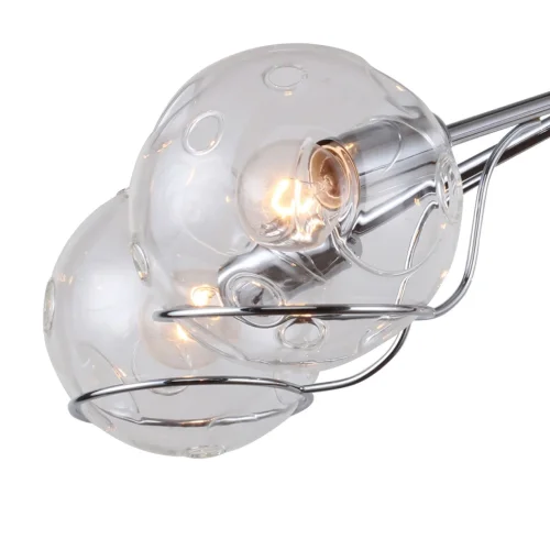 Люстра потолочная Darina 2341-5P F-promo прозрачная на 5 ламп, основание хром в стиле модерн шар фото 6