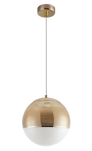 Светильник подвесной OPTIMA SP1 GOLD D200 Crystal Lux золотой белый 1 лампа, основание золотое в стиле современный шар