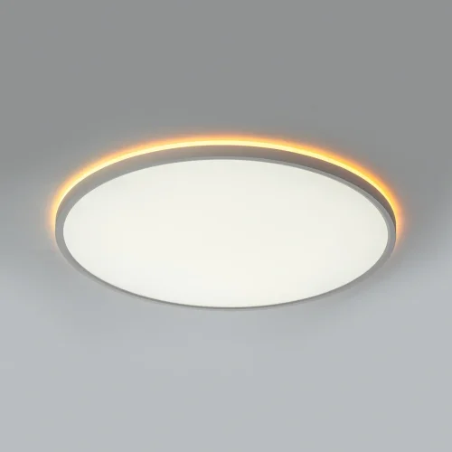 Светильник потолочный LED с пультом Norma CL749500 Citilux белый на 1 лампу, основание белое в стиле современный хай-тек круглый с пультом фото 3