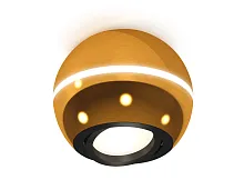 Светильник накладной Techno spot XS1105010 Ambrella light золотой 1 лампа, основание жёлтое золотое в стиле современный круглый