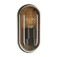 Настенный светильник Marfik A2481AL-1BR Arte Lamp уличный IP65 чёрный коричневый 1 лампа, плафон прозрачный в стиле классика E27