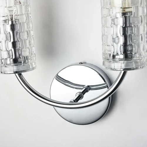 Бра Syreni 2816-2W Favourite прозрачный на 2 лампы, основание хром в стиле замковый  фото 4