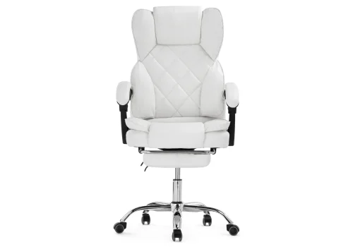 Компьютерное кресло Kolson whitе 15342 Woodville, белый/экокожа, ножки/металл/хром, размеры - *1240***640*680 фото 4
