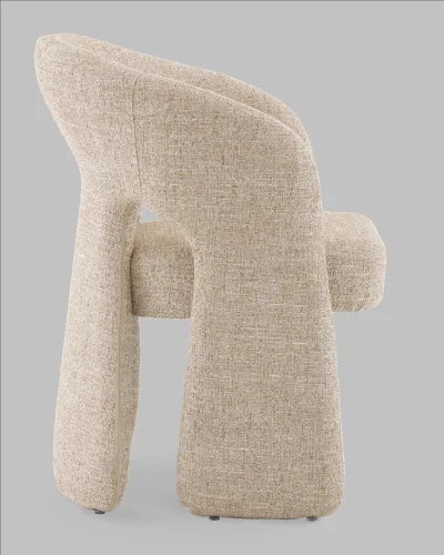 Кресло Bors, кремовый УТ000041681 Stool Group, кремовый/шенилл, ножки/шенилл/кремовый, размеры - *****мм фото 3