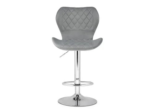 Барный стул Porch chrome / gray 15745 Woodville, серый/велюр, ножки/металл/хром, размеры - *1080***460*490 фото 2