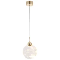 Светильник подвесной LED CIELO SP3W LED GOLD Crystal Lux прозрачный 1 лампа, основание золотое в стиле модерн 