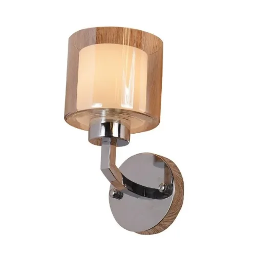 Бра Atessa OML-55901-01 Omnilux белый на 1 лампу, основание хром в стиле современный 