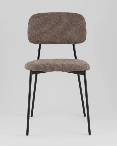 Стул Chao, коричневый, черные ножки, 2шт./уп. УТ000039970 Stool Group, коричневый/рогожка, ножки/металл/чёрный, размеры - *780**** фото 7