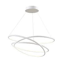 Светильник подвесной LED Nola MOD100PL-L88WK1 Maytoni белый 1 лампа, основание белое в стиле минимализм современный кольца