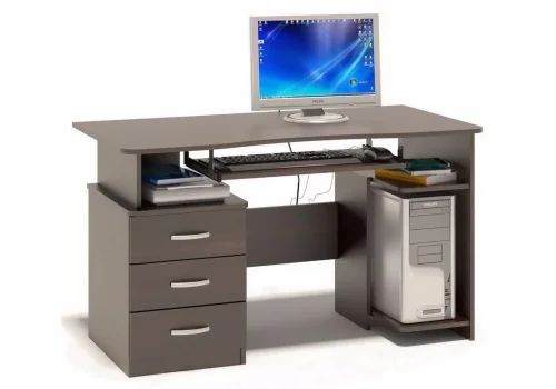 Компьютерный стол КСТ-08.1 венге 244885 Woodville столешница венге из лдсп