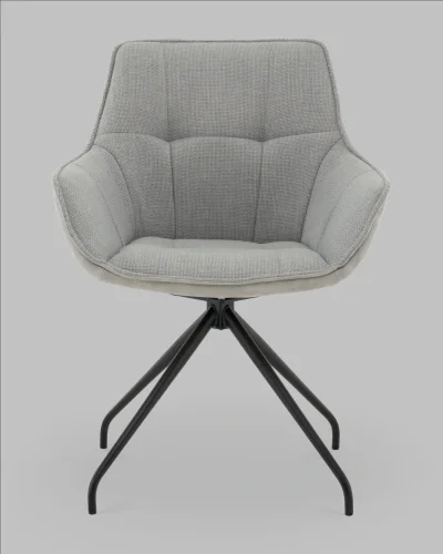 Кресло вращающееся Кимберли рогожка/замша серый УТ000041750 Stool Group, серый/рогожка замша, ножки/металл/чёрный, размеры - *****мм фото 2