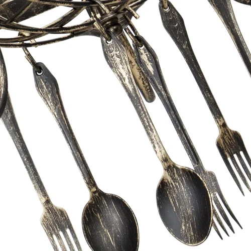 Люстра подвесная V1372/5 Vitaluce без плафона на 5 ламп, основание коричневое в стиле кантри ковка фото 2