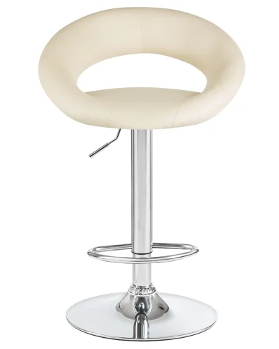 Стул барный набор 2 шт. SET-2 5001-LM MIRA , цвет сиденья кремовый, цвет основания хром Dobrin, /экокожа, ножки/металл/хром, размеры - 790*1020***535*470 фото 7