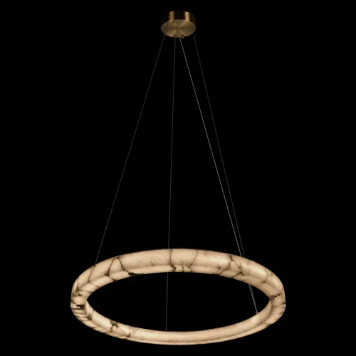 Светильник подвесной LED Mondrian 10408/800 LOFT IT белый на 1 лампу, основание бронзовое в стиле современный кольца фото 4