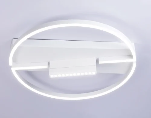 Светильник потолочный LED с пультом FL51459 Ambrella light белый 1 лампа, основание белое в стиле современный хай-тек кольца фото 6