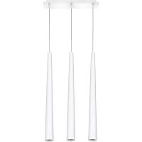 Светильник подвесной Quebeck White 5404-NW Nowodvorski белый 3 лампы, основание белое в стиле минимализм трубочки