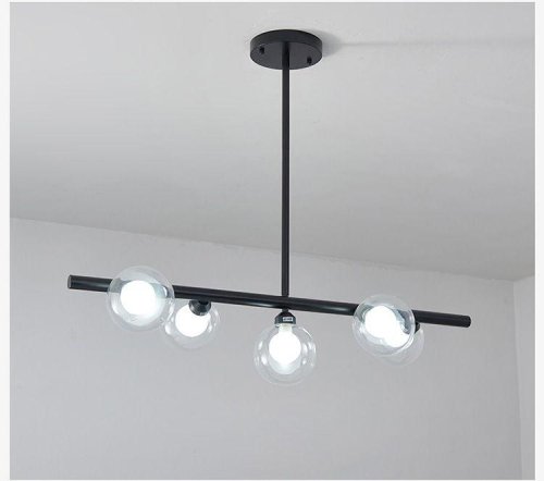 Светильник подвесной Sara V2210-C Moderli прозрачный 5 ламп, основание чёрное в стиле модерн шар фото 3