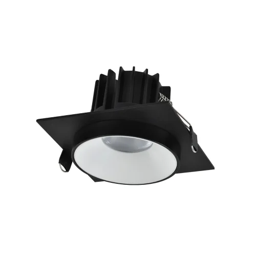 Светильник точечный LED ST758.438.10 ST-Luce чёрный на 1 лампу, основание чёрное в стиле современный квадратный