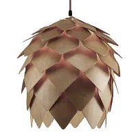 Светильник подвесной Crimea Pine Cone natural wood D50 204457-22 ImperiumLoft коричневый 1 лампа, основание коричневое в стиле кантри 