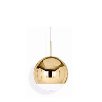 Светильник подвесной Mirror Ball Gold D15 73590-22 ImperiumLoft белый 1 лампа, основание золотое в стиле минимализм хай-тек лофт 