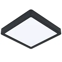 Светильник накладной LED Fueva-Z 900109 Eglo белый на 1 лампу, основание чёрное в стиле современный квадратный
