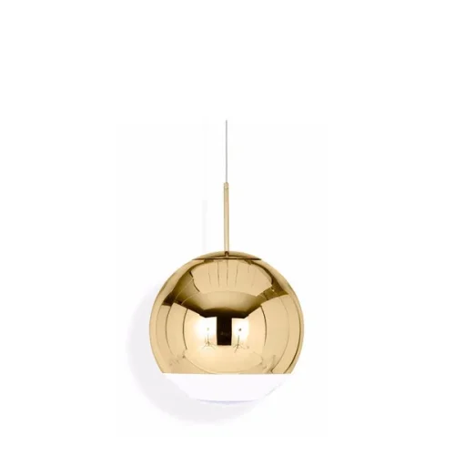 Светильник подвесной Mirror Ball Gold D15 73590-22 ImperiumLoft белый на 1 лампу, основание золотое в стиле минимализм хай-тек лофт 