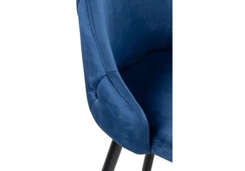 Барный стул Archi dark blue 15043 Woodville, синий/велюр, ножки/металл/чёрный, размеры - ****490*500 фото 7