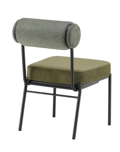 Стул обеденный Ponpoun, зелёный УТ000040466 Stool Group, зелёный/шенилл, ножки/металл/чёрный, размеры - *830***510*660 фото 3