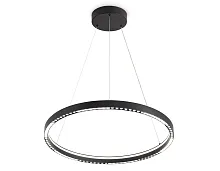 Светильник подвесной LED FL5852 Ambrella light чёрный 1 лампа, основание чёрное в стиле современный хай-тек кольца