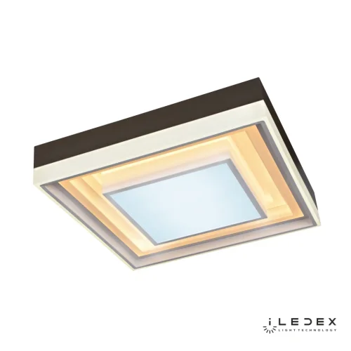 Люстра потолочная LED с пультом Summery B6317-128W/520*520 WH iLedex белая на 1 лампа, основание чёрное в стиле современный хай-тек с пультом квадраты фото 3