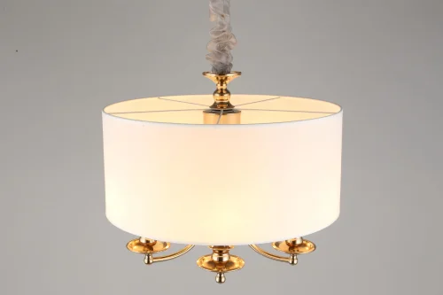 Люстра подвесная Berze APL.721.06.05 Aployt белая на 5 ламп, основание золотое в стиле классический  фото 6
