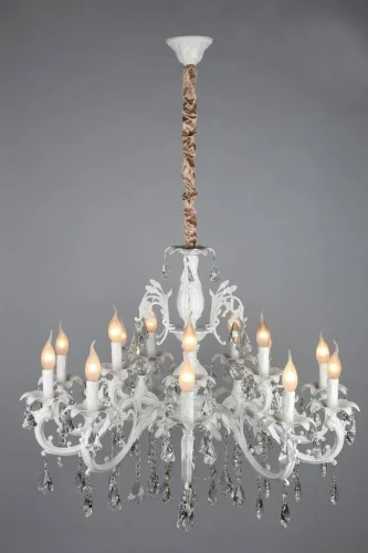 Люстра подвесная Catanzaro OML-30807-15 Omnilux белая на 15 ламп, основание белое в стиле классический  фото 4