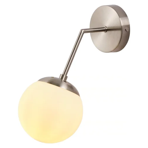 Бра Solve MR1321-1W MyFar белый на 1 лампа, основание никель в стиле современный шар фото 2