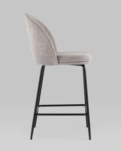 Стул полубарный Echo, светло-серый УТ000038596 Stool Group, серый/шенилл, ножки/металл/чёрный, размеры - ***** фото 2