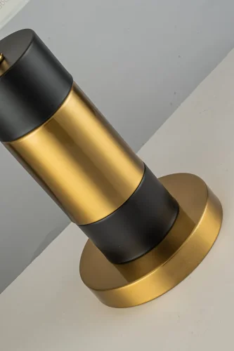 Настольная лампа Candelo E 4.1.T5 BBK Arti Lampadari серая 1 лампа, основание золотое чёрное металл в стиле современный  фото 2