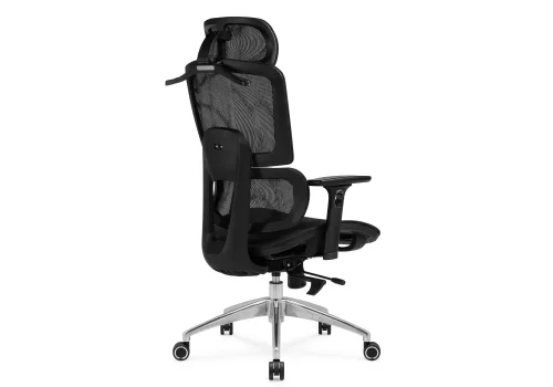 Компьютерное кресло Olimpus black / chrome 15624 Woodville, чёрный/ткань, ножки/металл/чёрный, размеры - *1290***670*700 фото 5