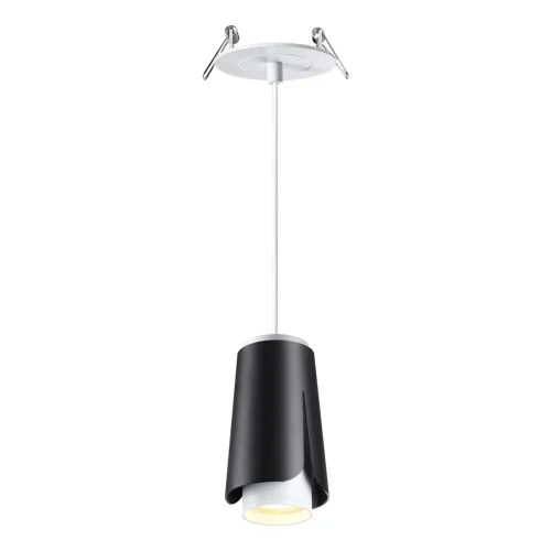 Светильник подвесной встраиваемый Tulip 370830 Novotech чёрный 1 лампа, основание белое в стиле современный  фото 3