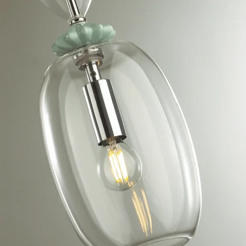 Светильник подвесной Bizet 4893/1B Odeon Light прозрачный 1 лампа, основание хром в стиле классический  фото 3