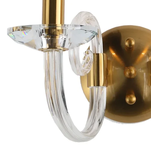 Бра Glass 1050/03/02W Stilfort без плафона на 2 лампы, основание золотое в стиле классический  фото 3
