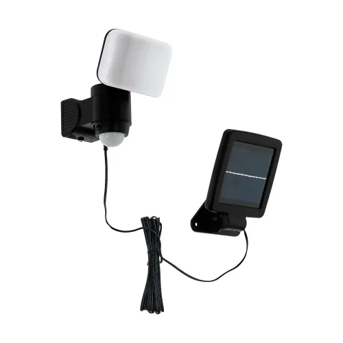 Настенный светильник уличный на солнечной батарее Casabas 98195 Eglo уличный IP44 чёрный на 1 лампу, плафон белый в стиле современный LED