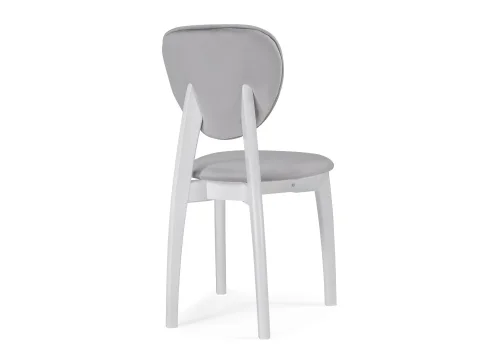 Деревянный стул Вакимо tenerife silver / белый 543596 Woodville, серый/ткань, ножки/массив бука дерево/белый, размеры - ****440*500 фото 4